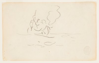 銛を持ったカヌーに乗った男 作： Winslow Homer