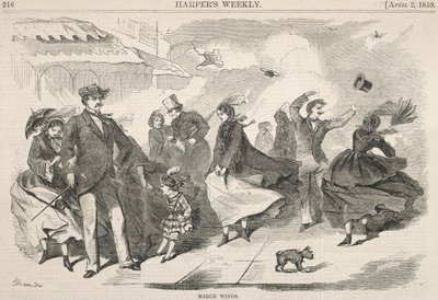 マーチウィンズ、1859年。 作： Winslow Homer