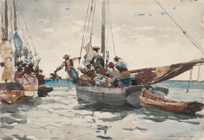 マーケットシーン、ナッソー 作： Winslow Homer
