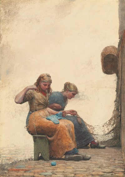 メンディング・ザ・ネット』1882年 作： Winslow Homer