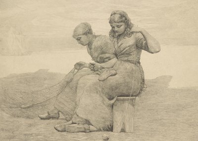 涙の修復、1888年、おそらく1940年頃に印刷 作： Winslow Homer