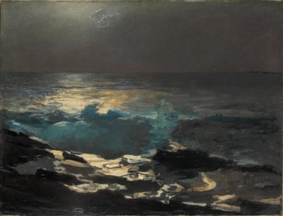 月明かり、ウッドアイランドライト 作： Winslow Homer