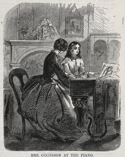 オチェソン夫人、ピアノ、1860年。 作： Winslow Homer