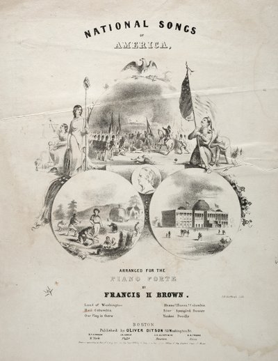 アメリカの国民的歌 - 楽譜 カバー 作： Winslow Homer