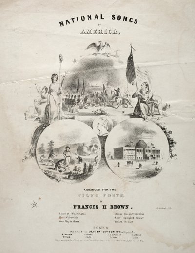 アメリカ国立歌曲-楽譜カバー。 作： Winslow Homer