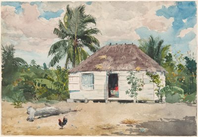 ナッソーのネイティブ ハット 作： Winslow Homer