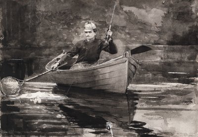 魚を網にかける 作： Winslow Homer