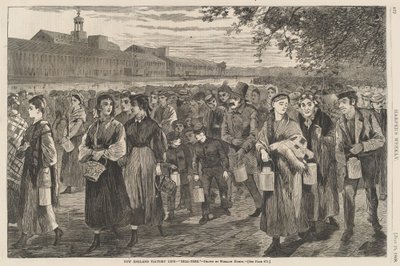 New England Factory Life - Bell-Time』（1868年刊）。 作： Winslow Homer