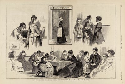 ニューヨークの慈善活動--聖バルナバ・ハウス（1874年4月18日付『ハーパーズ・ウィークリー』誌より 作： Winslow Homer