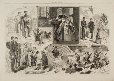 戦争からのニュース（1862年6月14日付『ハーパーズ・ウィークリー』誌より 作： Winslow Homer