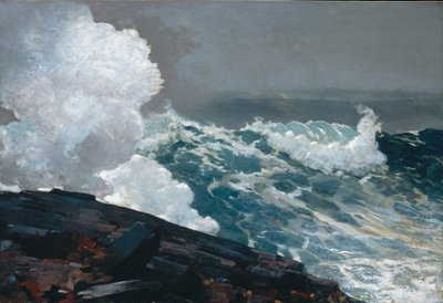 ノースイースター、1895年、1901年までに再加工。 作： Winslow Homer