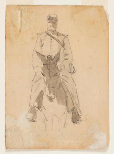 将校と馬頭 作： Winslow Homer