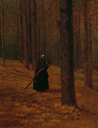 老婦人が集まる筆、1865 作： Winslow Homer