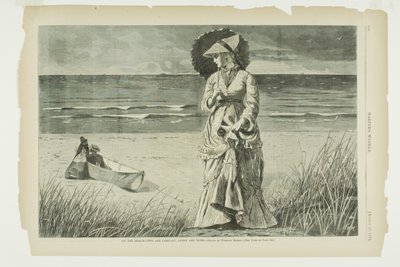 オン・ザ・ビーチ-2人は仲間、3人は誰もいない 作： Winslow Homer