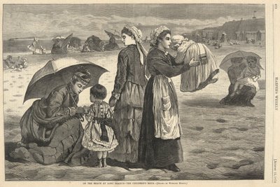 オン ザ ビーチ アット ロング ブランチ 作： Winslow Homer