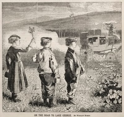 ジョージ湖への道、1869年。 作： Winslow Homer