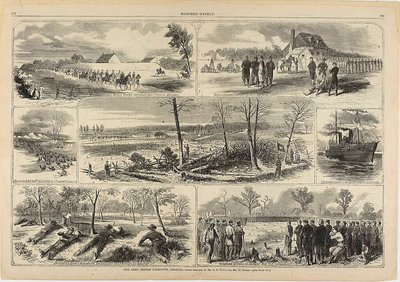 バージニア州ヨークタウン前の我が軍 作： Winslow Homer