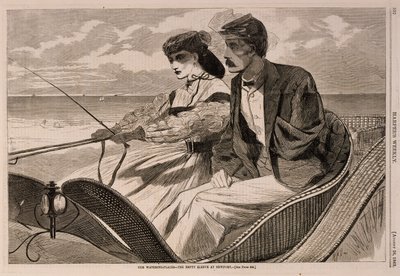 われわれの水場--ニューポートの空のスリーブ（『ハーパーズ・ウィークリー』1865年8月26日号より 作： Winslow Homer