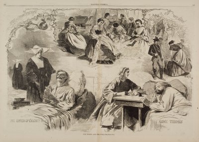 1862年9月6日付『ハーパーズ・ウィークリー』誌より「われわれの女性と戦争 作： Winslow Homer
