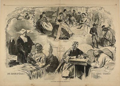 戦争に参加した女性たち 作： Winslow Homer