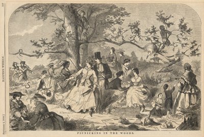 ハーパーの森でのピクニック 作： Winslow Homer
