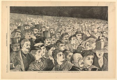 プリント、7月4日の夜の花火、1868年7月 作： Winslow Homer