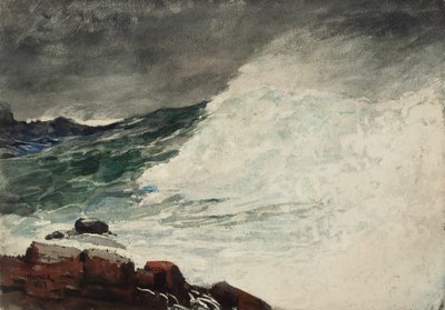 プラウト・ネック、ブレイキング・ウェーブ 作： Winslow Homer