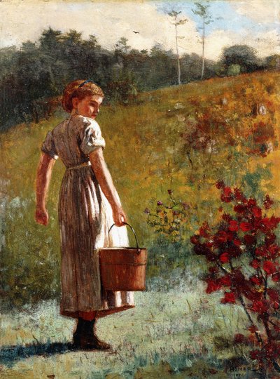 スピングからの帰還、1874 作： Winslow Homer