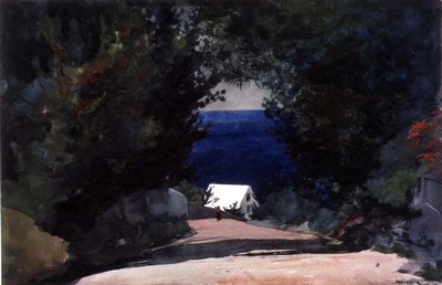 バミューダの道、1899-1901年頃（紙に鉛筆の上に水彩画） 作： Winslow Homer