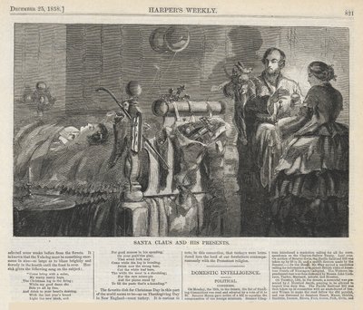 ハーパーのサンタクロースと彼のプレゼント 作： Winslow Homer
