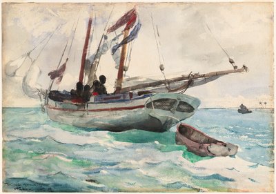 スクーナー - ナッソー 作： Winslow Homer