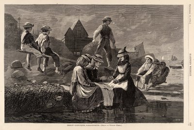 シーソー--マサチューセッツ州グロスター（『ハーパーズ・ウィークリー』1874年9月12日号より 作： Winslow Homer