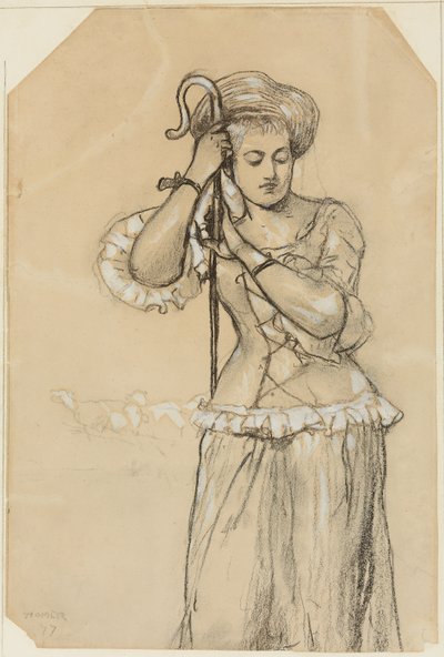 羊飼い、1877 作： Winslow Homer