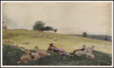 ホートンファームの羊飼い、1878 作： Winslow Homer