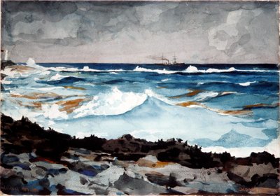 ショア＆サーフ、ナッソー 作： Winslow Homer