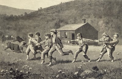 鞭を鳴らす（木版画） 作： Winslow Homer