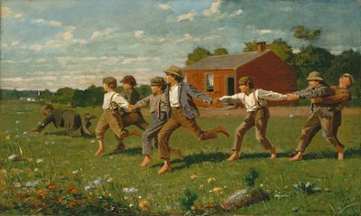 ホイップを鳴らす、1872年。 作： Winslow Homer