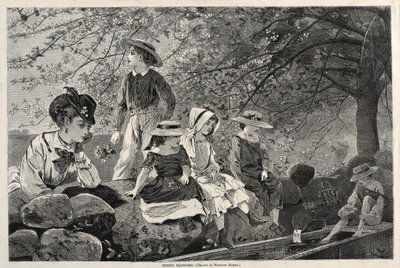 春の花、1870年。 作： Winslow Homer