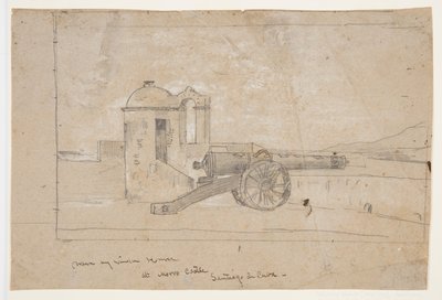 「サーチライト、ハーバー・エントランス、サンティアゴ・デ・クーバ」の習作 作： Winslow Homer