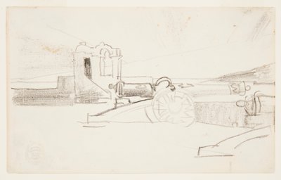 「サーチライト、ハーバー・エントランス、サンティアゴ・デ・クーバ」の習作 作： Winslow Homer