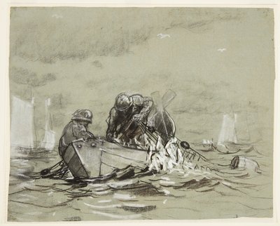 「ニシンネット」の習作 作： Winslow Homer