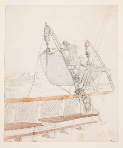 「遭難の合図」の習作 作： Winslow Homer