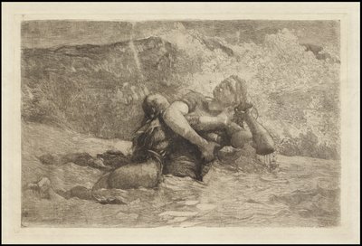 Undertowのための研究、1886年頃 作： Winslow Homer
