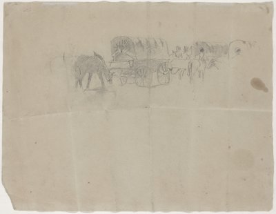 補給列車とラバ [裏面] 作： Winslow Homer
