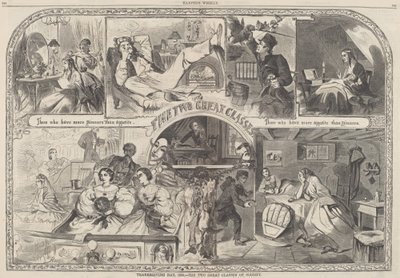 1860年の感謝祭-『社会の二大階級』（1860年刊）。 作： Winslow Homer