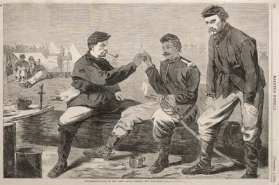 陸軍感謝祭-夕食後：ウィッシュボーン、1864年。 作： Winslow Homer