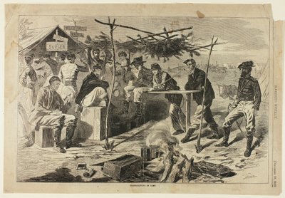 キャンプで感謝祭 作： Winslow Homer