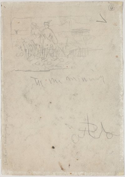 キャンプでの感謝祭 [裏面], n.d. 作： Winslow Homer