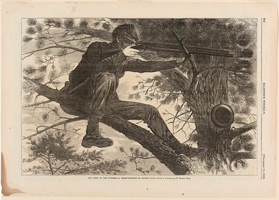 ポトマック陸軍-ピケ当番の狙撃手 作： Winslow Homer