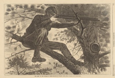 ポトマック陸軍-1862年、ピケット任務の鋭い射撃手 作： Winslow Homer